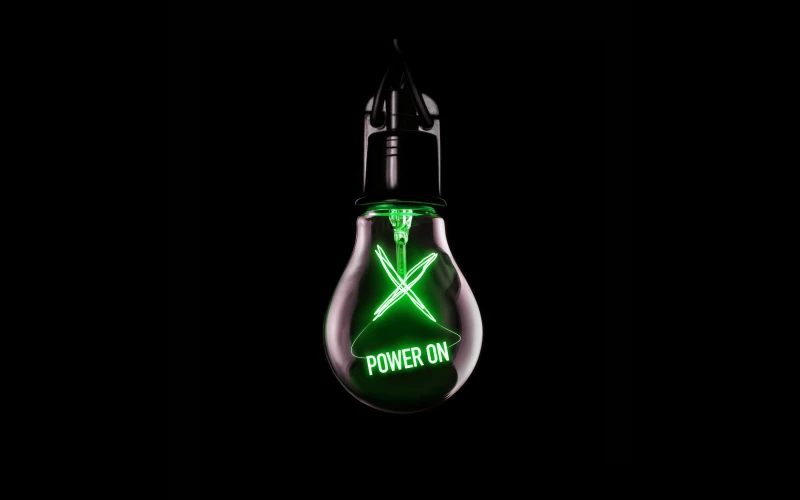 Xbox, Neon sign, Power on, 5K, Black background, AMOLED