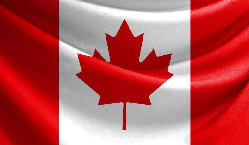 Flag of Canada, 4k background
