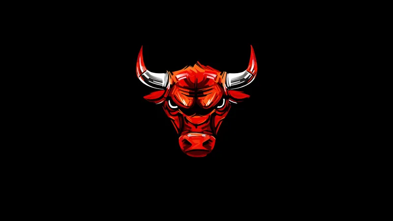 Chicago Bulls, Black background 5K