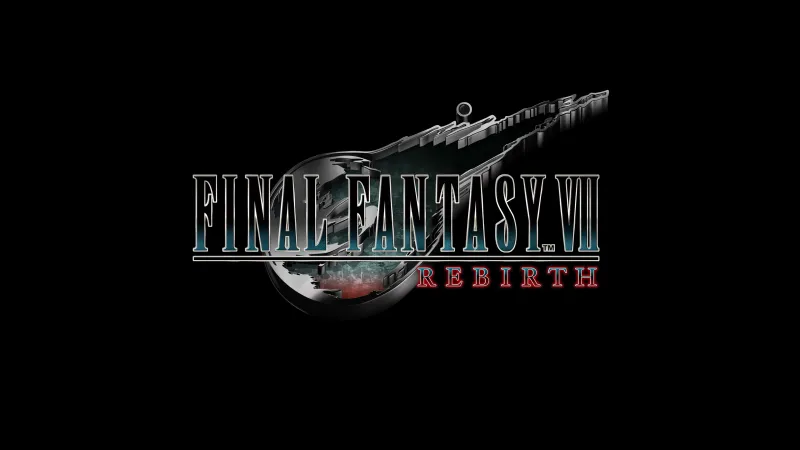 Final Fantasy VII Rebirth, Logo, Black background 4K