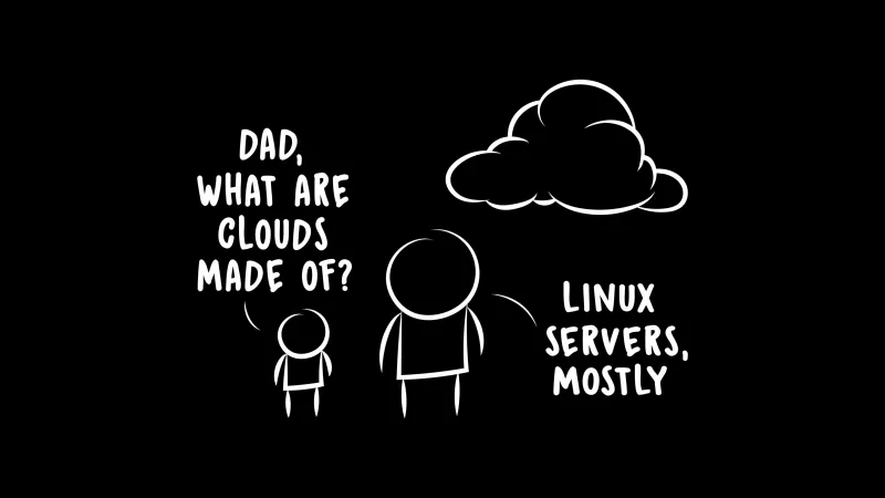 Clouds, Linux, Funny, Programmer jokes