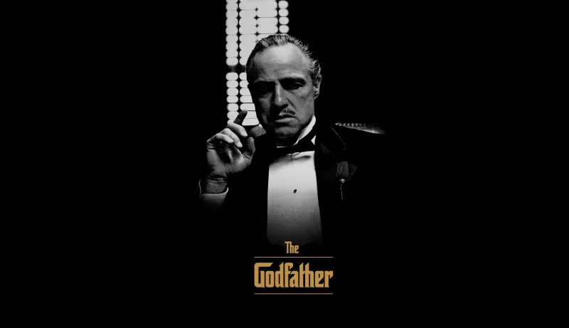 Marlon Brando as Vito Corleone, The Godfather, Black background