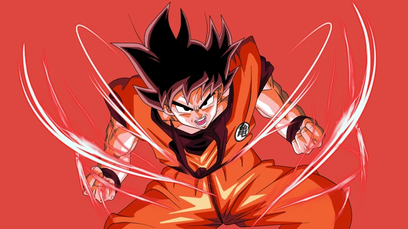 Goku in Dragon Ball Z, 4k background