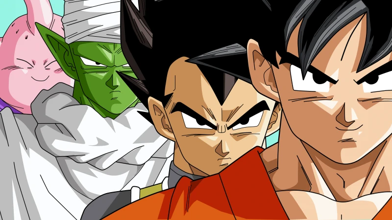 Goku, Vegeta, Piccolo, Majin Buu, Dragon Ball Z 4K wallpaper