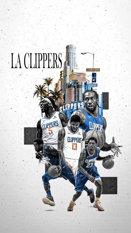 LA Clippers Team Phone Wallpaper