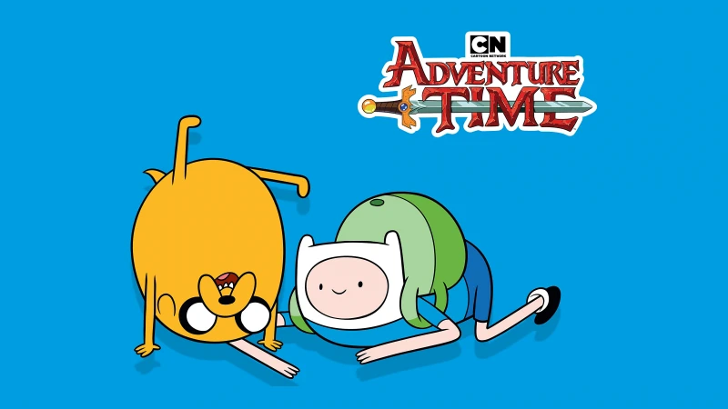 Adventure Time, Jake, Finn, 4k background