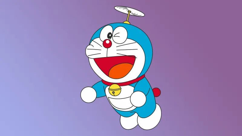 Doraemon Minimal 4K wallpaper