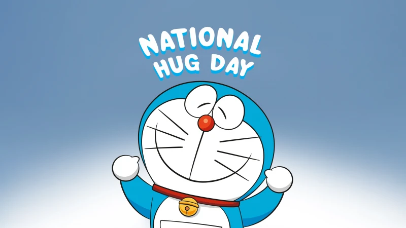 Doraemon, National Hug Day, Blue