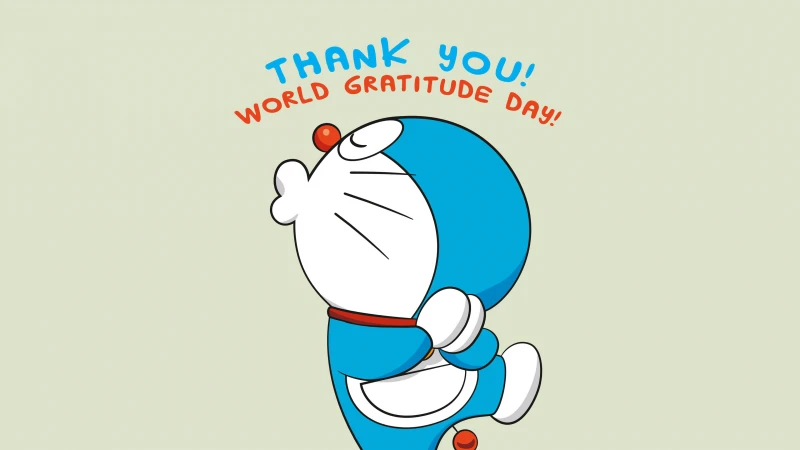 Thank You wallpaper, Doraemon, 4K