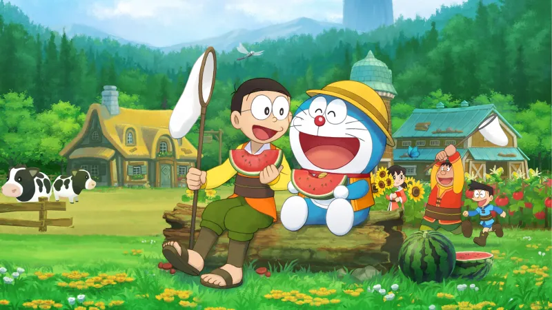 Doraemon and Nobita, Desktop wallpaper 4K