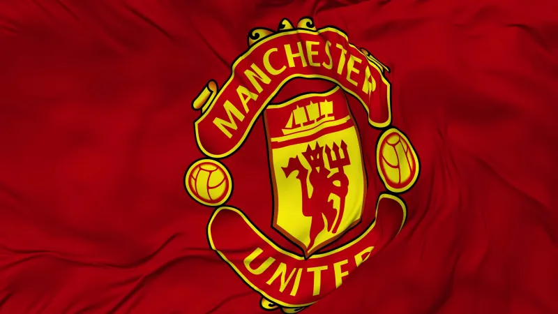 Manchester United Flag, Red background