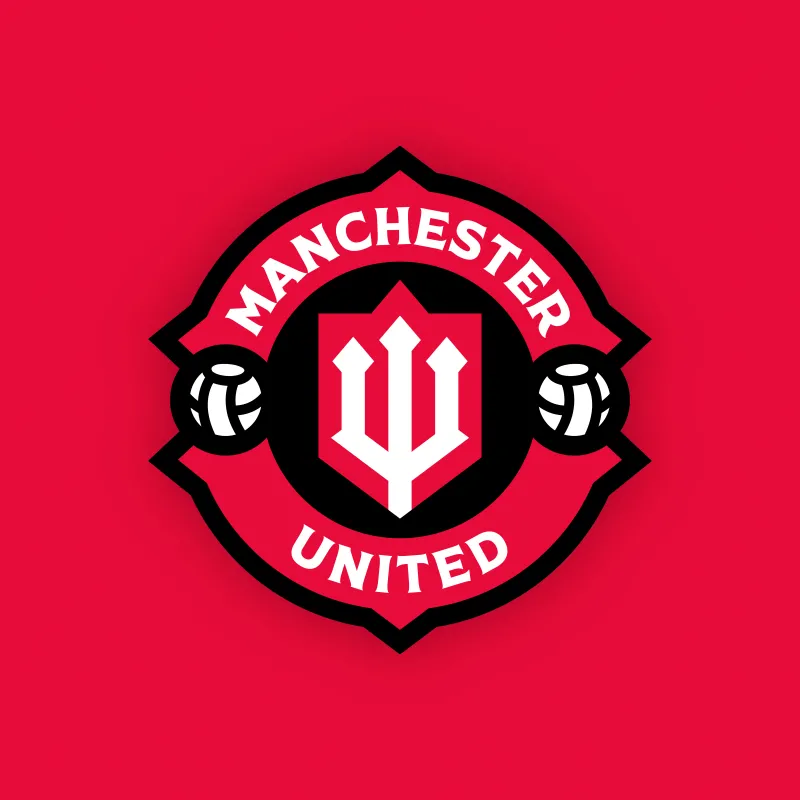 Manchester United, iPad wallpaper 4K, Red background