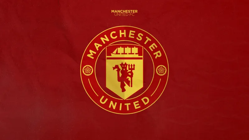 Manchester United FC Logo, Red aesthetic