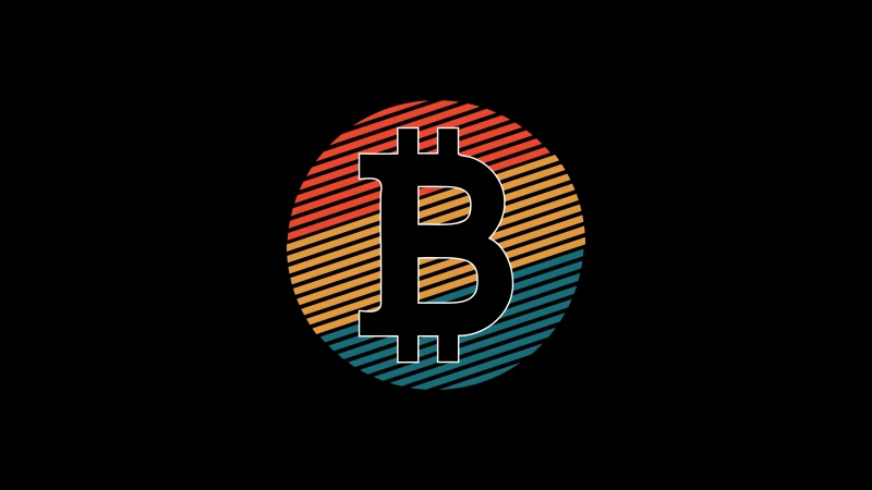 Bitcoin 8K background, AMOLED Black wallpaper