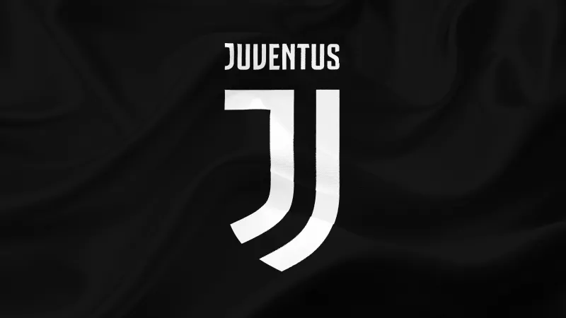 Juventus FC Logo, Dark background 4K