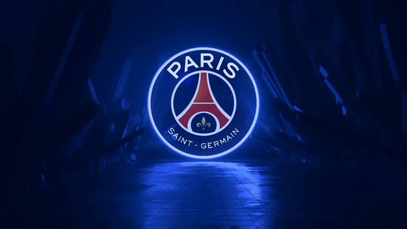 Paris Saint-Germain Neon Wallpaper, Blue aesthetic