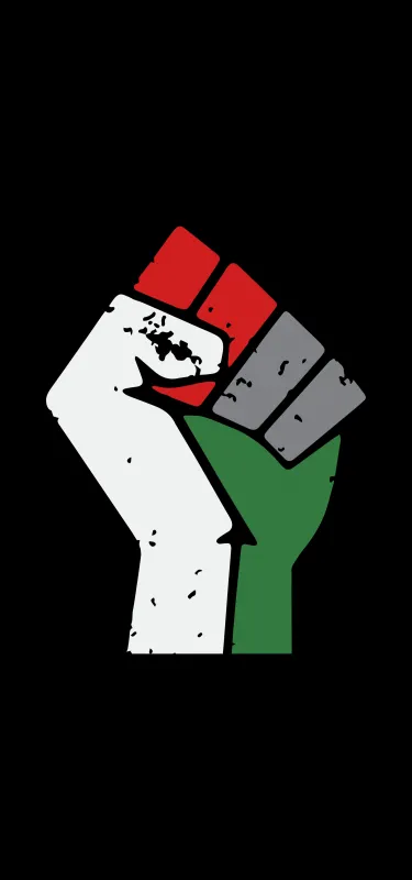 Free Palestine Fist, Phone background 4K