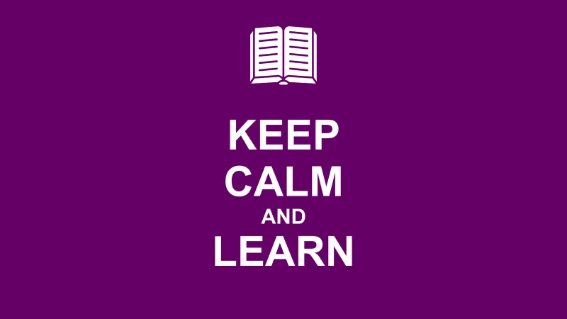 Keep Calm and Learn, Purple background