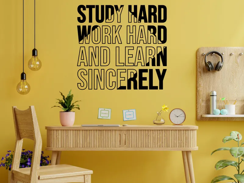 Aesthetic Study Room, Desktop background 5K, Study hard, Work harder, Learn sincerely