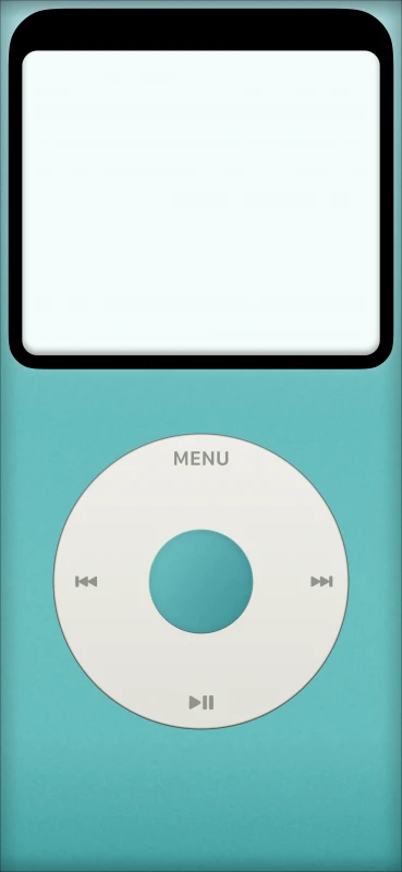 Cyan iPod Classic Wallpaper