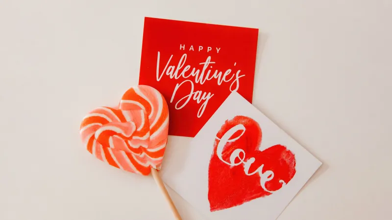 Heart shape lollipop, Love letter wallpaper