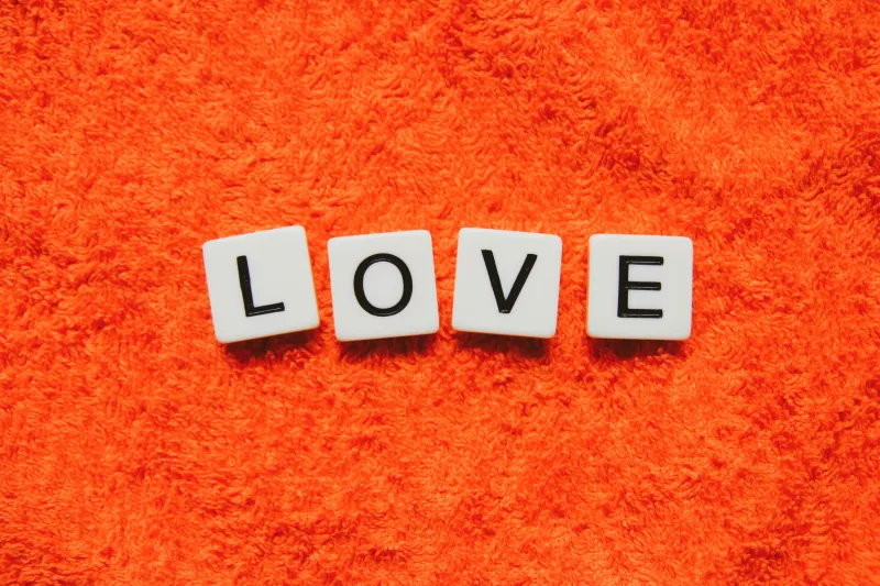 Love letters 5K wallpaper, Orange background