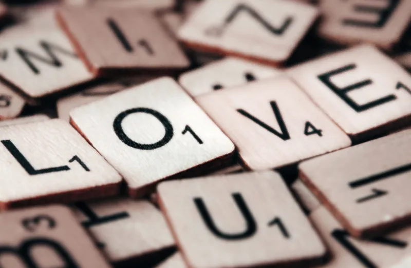 Love Scrabble Letters, 4K wallpaper
