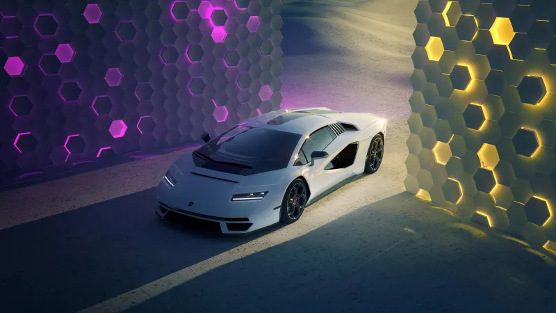 Lamborghini Countach, Futuristic, 5K