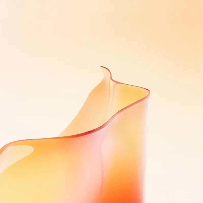 Realme Pad 2 stock, Orange glass wave, Pastel, 5K wallpaper
