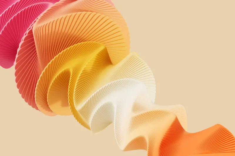 Realme Pad 2 stock, Orange 3D spiral, Beige, 5K wallpaper