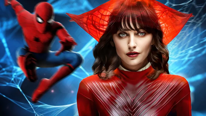 Dakota Johnson, Madame Web 5K Wallpaper, 2024 Movies, Spider-Verse