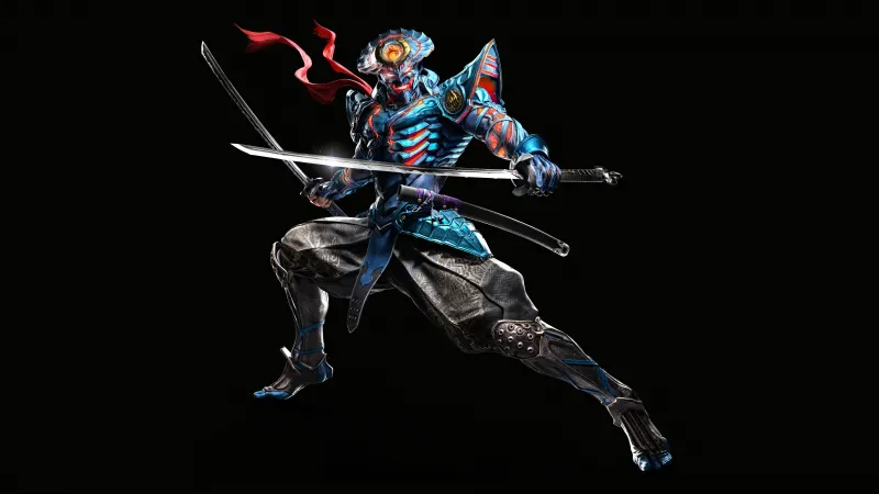 Yoshimitsu in Tekken 8, Black background