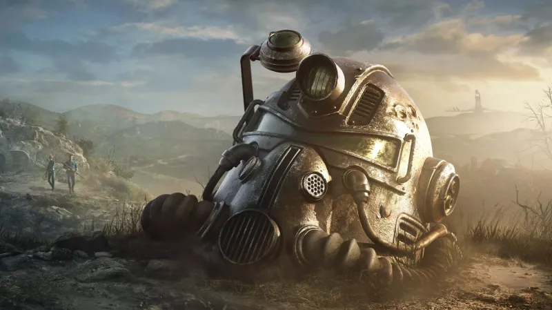 Fallout 76 wallpaper, Power armor helmet, Wasteland, Key art