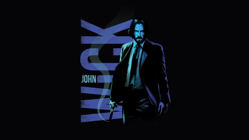 Keanu Reeves as John Wick Baba Yaga, 5K wallpaper