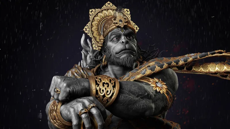 Lord Hanuman Hindu God Illustration
