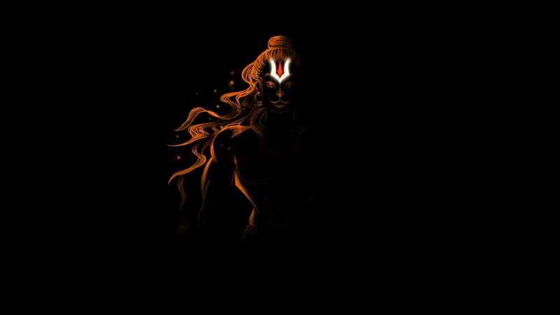 Lord Hanuman Black background