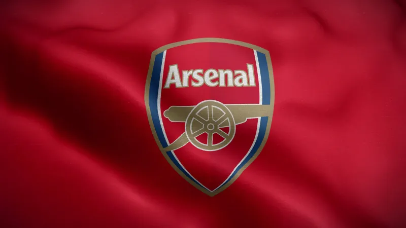 Arsenal England Logo wallpaper 4K, Red background