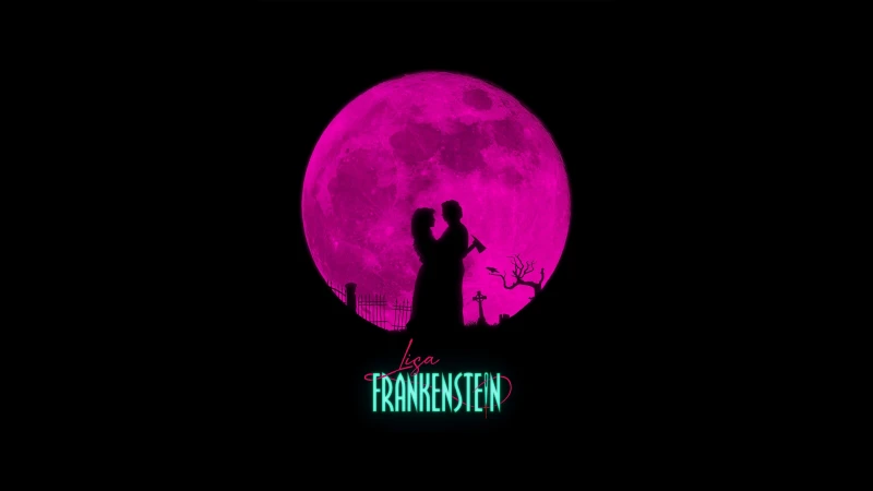 Lisa Frankenstein, AMOLED wallpaper 5K, Black background, 2024 Movies