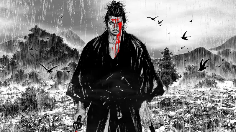 Miyamoto Musashi (Vagabond), Desktop wallpaper 4K