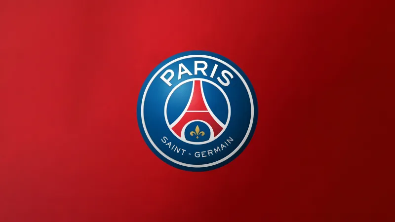 Paris Saint-Germain FC, Red background 4K