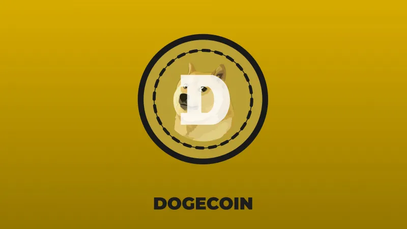 Dogecoin, 4k background
