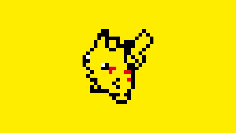 Pikachu 8 bit wallpaper 12K