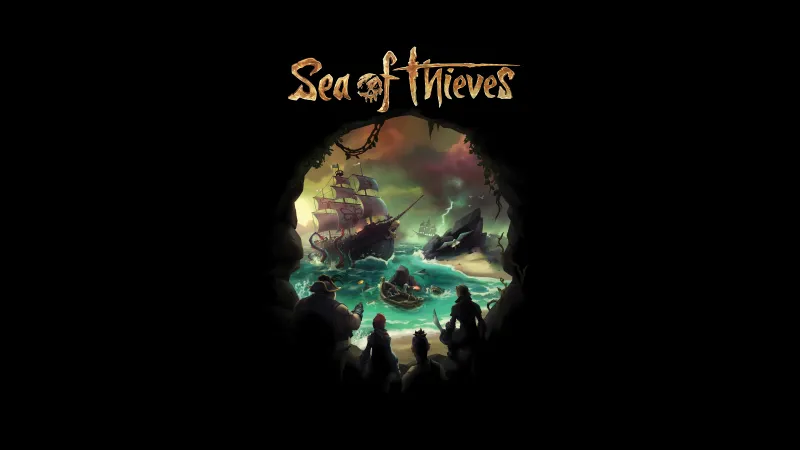 Sea of Thieves 8K wallpaper, PC Games, Xbox One, Xbox Series X and Series S, Black background