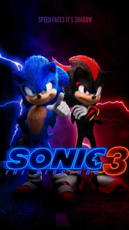 Knuckles and Sonic, Sonic the Hedgehog 3, iPhone wallpaper HD