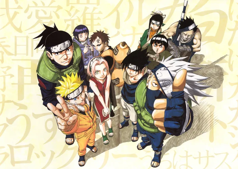 Hinata Hyuga, Naruto Uzumaki, Sasuke Uchiha, Itachi Uchiha, Sakura Haruno, Kakashi Hatake