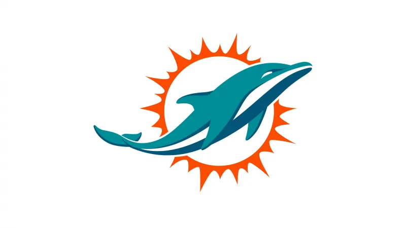 Miami Dolphins Logo Wallpaper, White background