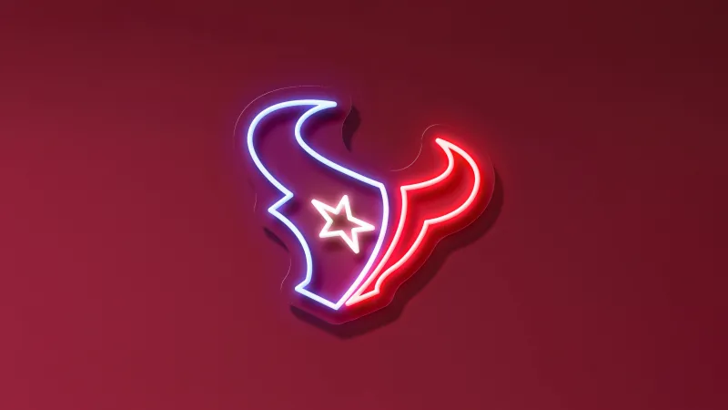 Houston Texans Neon Sign 4K wallpaper