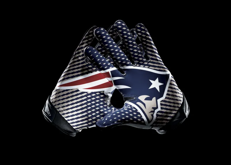 New England Patriots Gloves Wallpaper, Black background