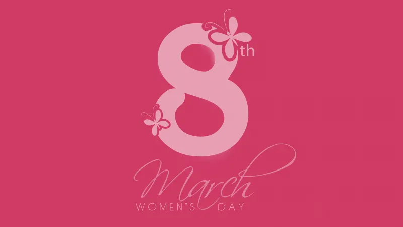 Women's Day, Pink background