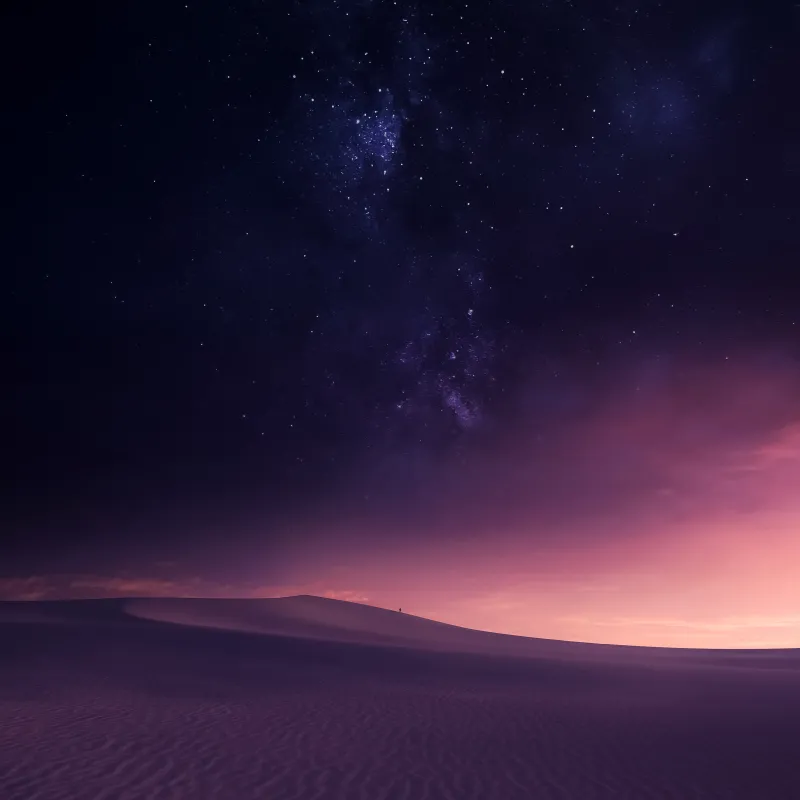 Desert Night sky, Sand Dunes, Dreamy, Landscape